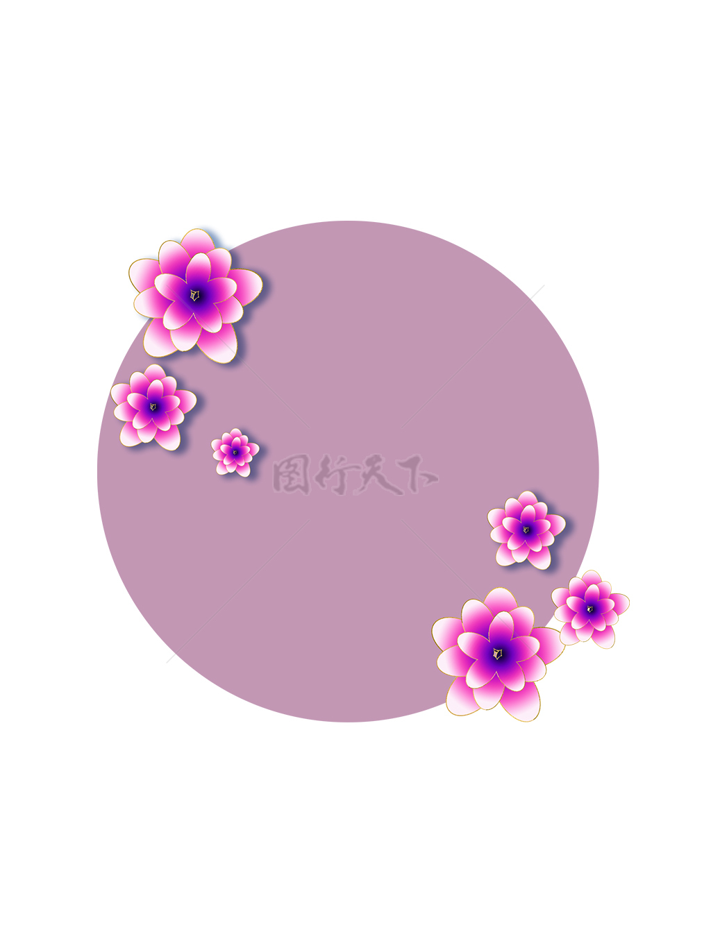 花卉圆形背景